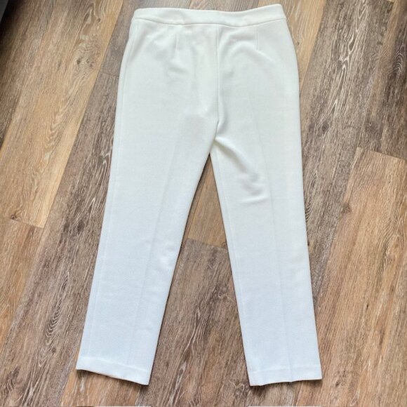 Kasper Kristy Slim Fit Pants Women’s 8 Ivory Textured Dress Career Work - Picture 8 of 14